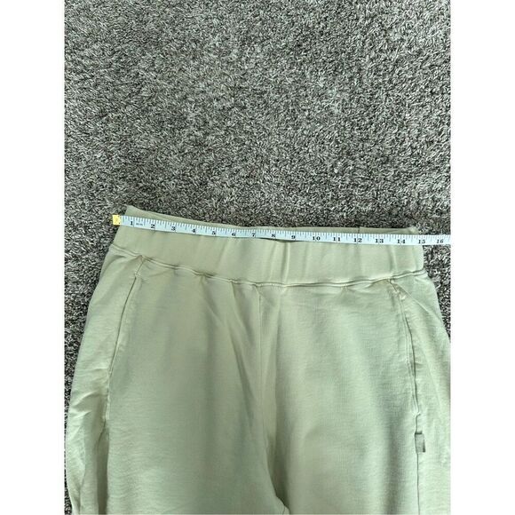 American Giant Cotton French Terry Straight Wide Leg Sweatpants Cream Women’s L - Picture 11 of 11